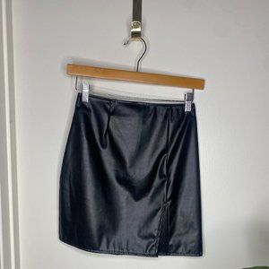 Pleather Mini Skirt